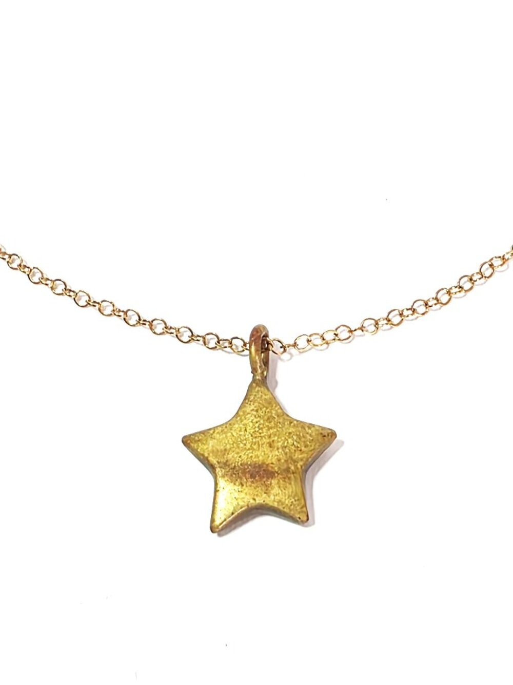 Brass star pendant necklace